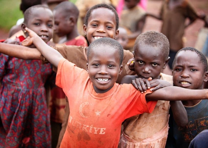 Children benefiting from charity programs